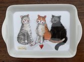 Alex Clark Dienblad Klein Formaat Cats ~ Melamine Tray Katten