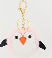 Pinguïn sleutelhanger | licht roze