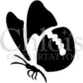 Chloïs Glittertattoo Sjabloon 5 Stuks - Butterfly Side Simple - CH2018 - 5 stuks gelijke zelfklevende sjablonen in verpakking - Geschikt voor 5 Tattoos - Nep Tattoo - Geschikt voor