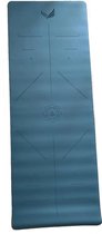 FreeMind Premium Yoga Mat Grijs Blauw/Grey Blue Natuurlijk Rubber Anti-Slip Fitness Mat 183*68cm