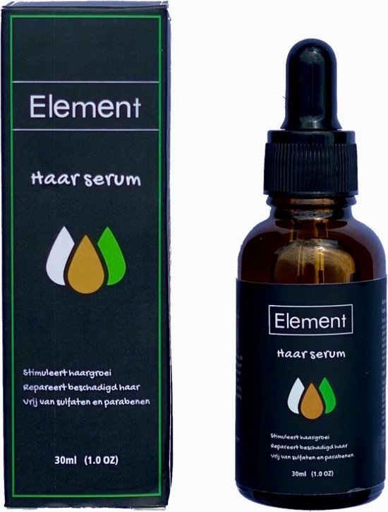 Haarserum - Element - Haargroeimiddel - Haargroei Stimuleren - Biologisch - Haargroei - Baardgroei - Haarverzorging - Glanzend haar - Haarolie - Haargroei Serum