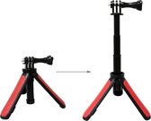 Multifunctionele opvouwbare statiefhouder Selfie Monopod Stick voor GoPro HERO5 sessie / 5/4 sessie / 4/3 + / 3/2/1, Xiaoyi sportcamera's, lengte: 12-23 cm (rood)