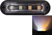 12W 720LM 4-LED Wit + Geel Licht 18 Flitspatronen Auto Strobe Noodwaarschuwingslampje Lamp, DC 12V