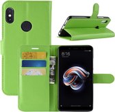 Voor Xiaomi Redmi Note 5 Pro Litchi Texture Horizontal Flip beschermende lederen tas met houder & kaartsleuven & portemonnee (groen)