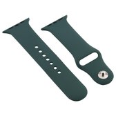 Voor Apple Watch Series 5 en 4 44 mm / 3 en 2 en 1 42 mm siliconen horlogeband (donkergroen)