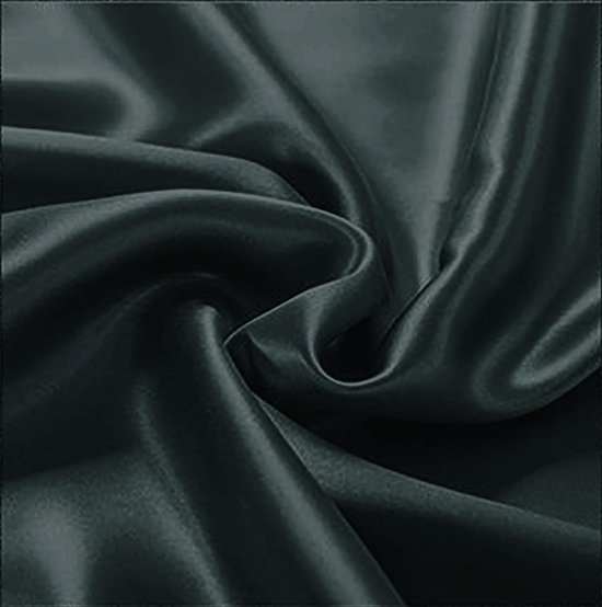 Uitputten Baleinwalvis Stier Beauty Silk - Hoeslaken - Glans Satijn - Zwart - 140x200 | bol.com