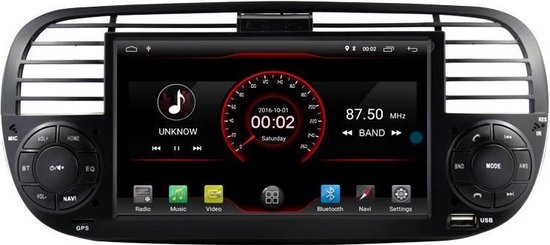 Geschikt voor Fiat 500 2007-2015 CarPlay Android 10 navigatie en  multimediasysteem... | bol