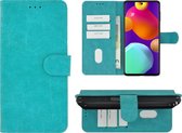 Samsung Galaxy F62 Hoesje - Samsung Galaxy M62 Hoesje - Bookcase Wallet Turquoise Cover