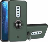 Voor Vivo V17 Pro 2 in 1 pc + TPU beschermhoes met 360 graden roterende ringhouder (donkergroen)