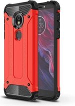 Magic Armor TPU + PC combinatiehoes voor MOTO E5 (rood)