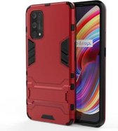 Voor OPPO Realme X7 Pro PC + TPU schokbestendige beschermhoes met houder (rood)