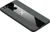 Voor Huawei Enjoy 8 Plus XINLI Stitching Cloth Textue Shockproof TPU beschermhoes (grijs)