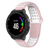 Dubbele kleur siliconen sport polsband voor Garmin Forerunner 220 / Approach S5 / S20 (roze + wit)