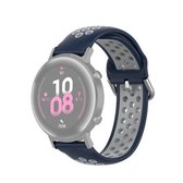 20 mm universele sport twee kleuren siliconen vervangende band horlogeband (middernachtblauw grijs)