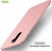 Voor Xiaomi RedMi Note8 Pro MOFI Frosted PC Ultradunne harde hoes (roségoud)