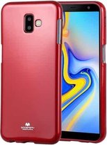 GOOSPERY I JELLY METAL TPU beschermhoes voor Galaxy J6 + (rood)