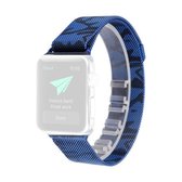 Milan stalen polshorlogebandje voor Apple Watch Series 3 & 2 & 1 38 mm (camouflageblauw) afdrukken