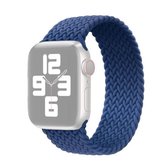 Nylon gevlochten horlogeband met enkele draai voor Apple Watch Series 6 & SE & 5 & 4 44 mm / 3 & 2 & 1 42 mm, lengte: L 170 mm (blauw)