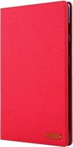 Voor Galaxy Tab S5e T720 / T725 Doek Teature Horizontale Flip PU lederen tas met houder en kaartsleuven (rood)