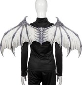 Halloween Carnaval Party Props Creatief Opvouwbaar Niet-geweven Stof Devil Bone Wings (White Black Bone)