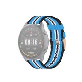 Voor Xiaomi horloge kleur 22 mm nylon denim polsband horlogeband (zwart en hemelsblauw)