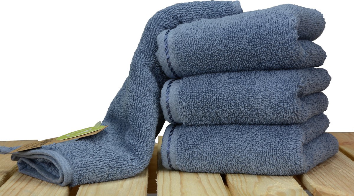ARTG® Towelzz - Gastenhanddoek - 30 x 50 cm - Spijkerstof Blauw - Jeans Blue - Set 10 stuks