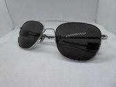 Randolph aviator, zonnebril, 23k wit goud, skytec polarized american grey, af268