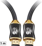 Behave HDMI Kabel 2.1 - Ultra High Speed - 10K (30hz) - 8K (60hz) - 4K (120hz) - eARC - VRR - 48 GBPS - HDMI naar HDMI - Male to Male - Gold Plated - 1 Meter