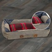 Handgemaakt Hondenkussen Scottish style - Luxe Lounge - hondenmand/ katten - 70x50 cm