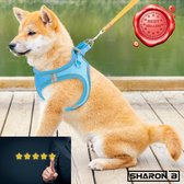 Hondentuigje maat L - Blauw - Voor grotere honden - Comfortabel en Zacht - Reflecterend - Controle en rust bij hond en baasje - 5 jaar garantie