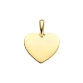 New Bling 9NBG-0243 Gouden Hangertje - Dames - Hartje - 11 x 10 mm - Glad - Bedel - 14 Karaat - Goud