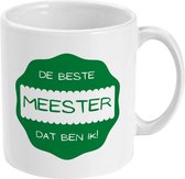 MUGZ - Beste Meester - Mok - Theemok - Koffiemok - Theebeker - Koffiebeker - Beste Meester Groen