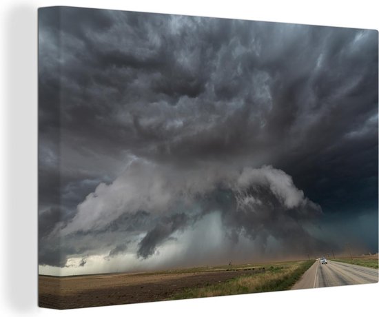 Peintures sur toile - Tornado Chase Texas - 90x60 cm - Décoration murale