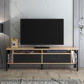 Moodliving TV Meubel Nerio - Tv-kast - Tv Lowboard - Tv-tafel - Tv Meubels - Hout en Metaal - Design - Atlantic Pine - 160x30x50 cm