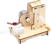 DIY wooden hand curved generator toy LEGO TECHNIC STYLE / DIY houten handgebogen generator speelgoed / Jouet générateur incurvé à la main en bois bricolage