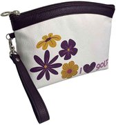 OfeliaT - Flower Collection - Dames Clutch - Italiaans Leer & Handgemaakt in Spanje - Golf