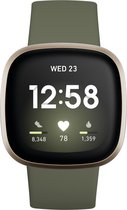 Fitbit Versa 3 - Smartwatch - Olijfgroen - Scherm afmetingen: 1.58 - Formaat horlogekast: 40x40