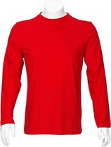 T'RIFFIC® EGO T-shirt Lange mouw Single jersey 150 GRAM 100% katoen Rood size 2XL