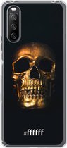 6F hoesje - geschikt voor Sony Xperia 10 III -  Transparant TPU Case - Gold Skull #ffffff