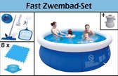 Fast Zwembad-Set | 300x76cm | Inclusief GRATIS Filterpomp, Zwembadtegels & Schoonmaakkit | Ruim Opblaaszwembad