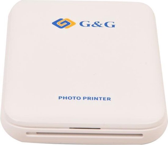G&G Pocket printer voor Android & Apple - Mobiele fotoprinter - Mini printer - Zakformaat, Bluetooth, inclusief papier. - G&G