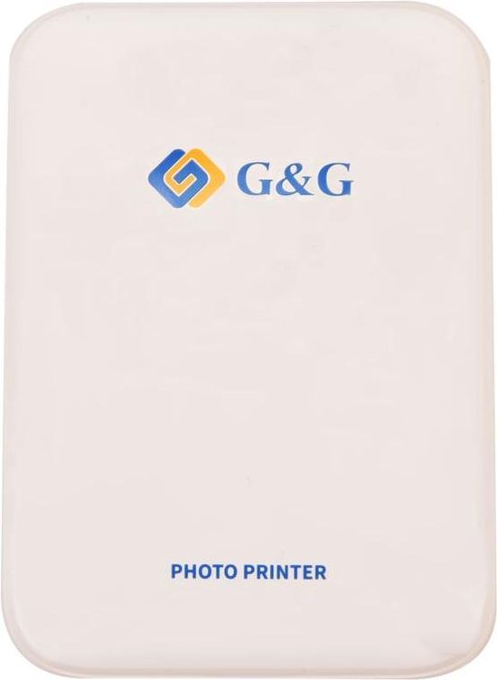 G&G Pocket printer voor Android & Apple - Mobiele fotoprinter - Mini printer - Zakformaat, Bluetooth, inclusief papier. - G&G
