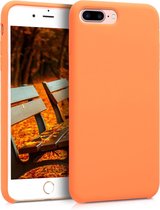 kwmobile telefoonhoesje voor Apple iPhone 7 Plus / iPhone 8 Plus - Hoesje met siliconen coating - Smartphone case in fruitig oranje