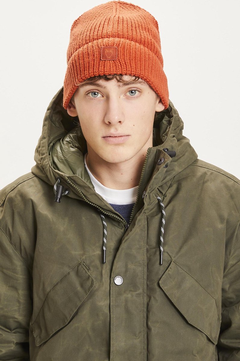 LEAF ribbing hat - GOTS/Vegan Rust 1308