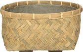 Bohemian Nala Low M Bamboo beige vierkante plantenbak 37x37x15 cm