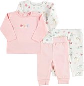 Zeeman new born T-shirt en broek - wit/ roze - maat 62