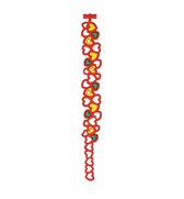 Batucada Little Love - Armband - Plantaardige Oorsprong en Hypoallergeen - Meisjes - Armband met Hartjes - Antiallergisch - Oranje - geel - groen - lengte 12/15cm – ziet er uit als Rubber