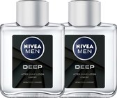 Nivea Men Deep Aftershave Lotion Multi Pack - 2 x 100 ml