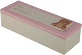 Geboortedoosje - houten bewaardoosje - meisje