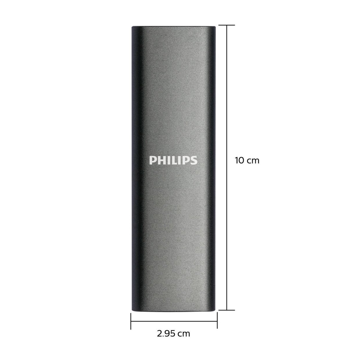 Disque dur externe Philips SSD 500 Go, USB3.2, space grey